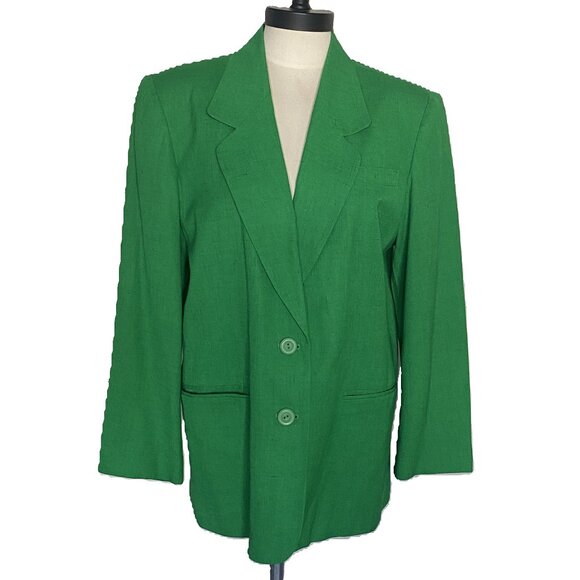 EUC Green Worthington Blazer sz 14P - Picture 1 of 10